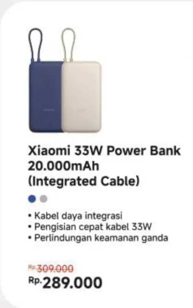 XIAOMI 33W POWER BANK 20.000mAh(INTEGRATED CABLE)