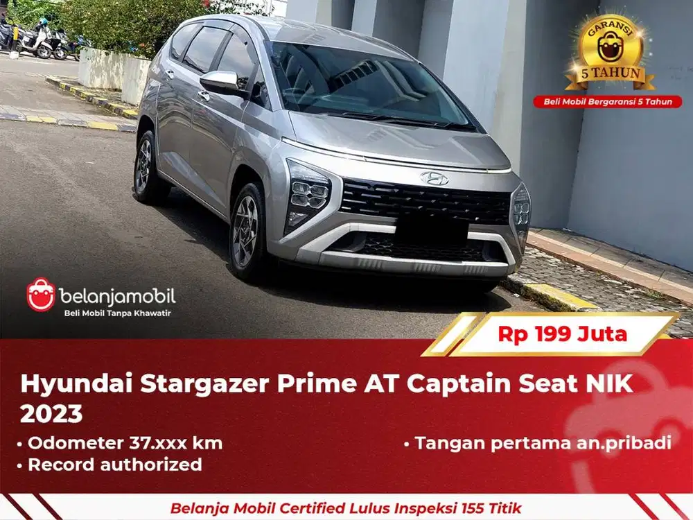[ GARANSI 5TH ] Hyundai Stargazer Prime AT Captain Seat 2023/2024