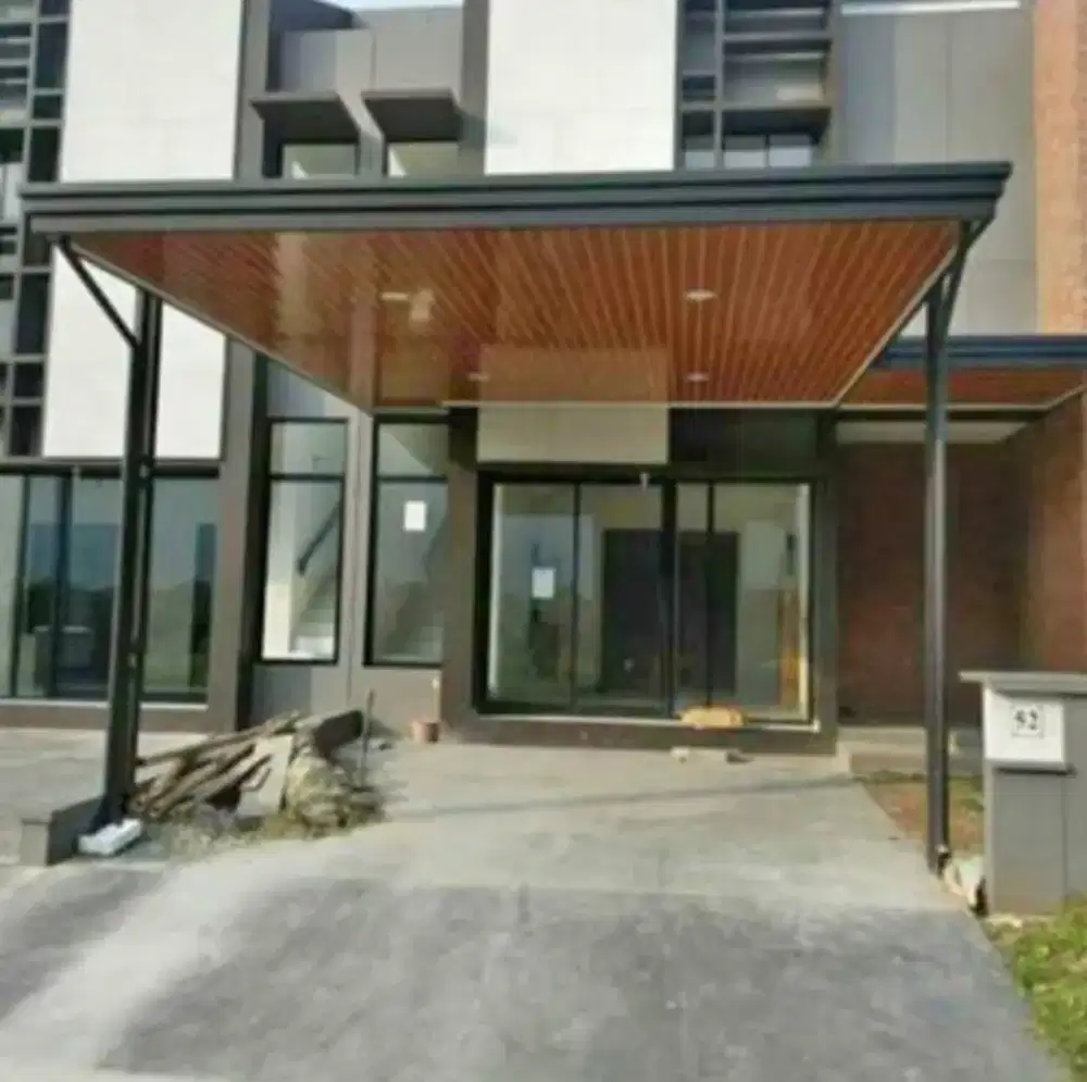 Pasang canopy alderon single dan atap bocor