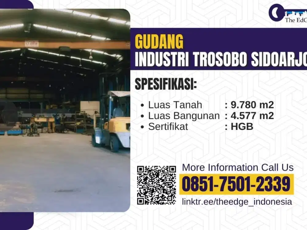 Disewakan Gudang Trosobo Sidoarjo - The EdGe