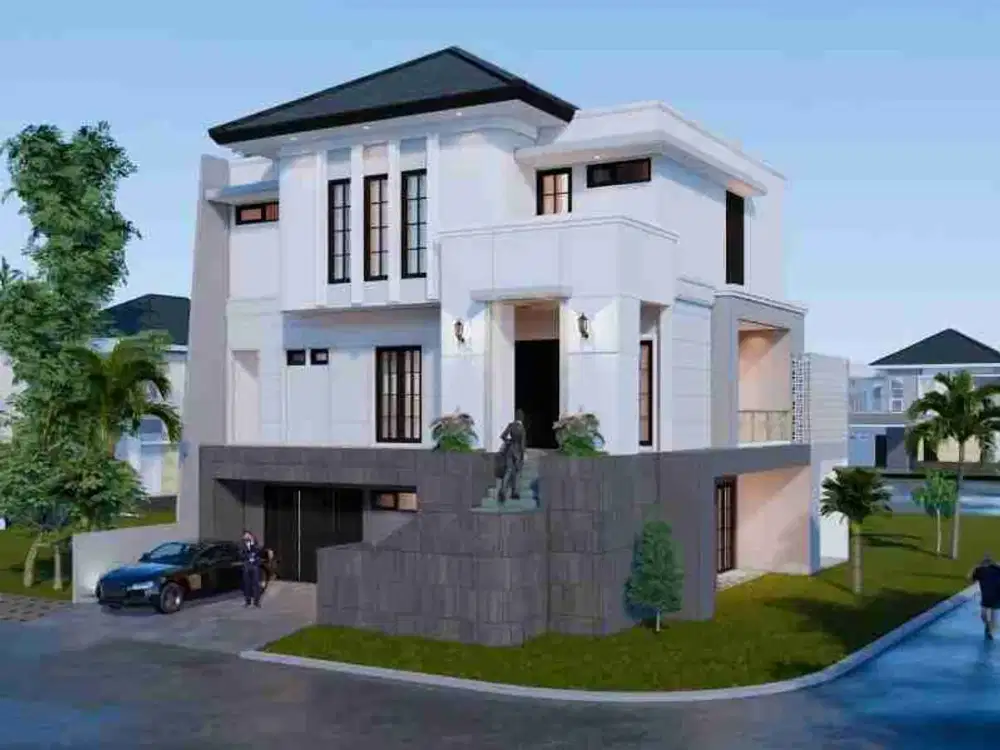 DIJUAL RUMAH MEWAH 3 LANTAI DESIGN MODERN | HADAP TAMAN | EMINENT BSD CITY | FULL FASILITAS