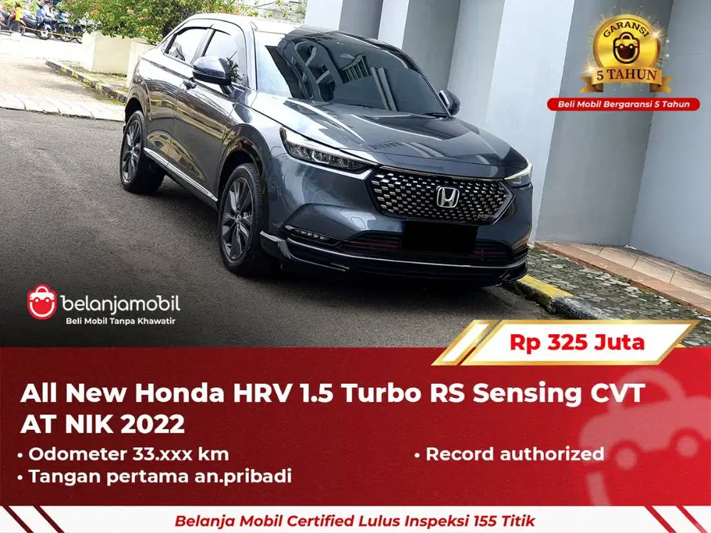 [ GARANSI 5TH ] Honda HRV HR-V HR V 1.5 Turbo RS Sensing AT 2022/2023
