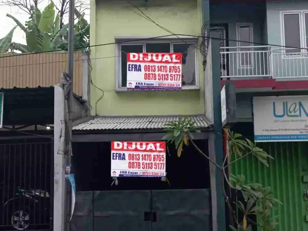 Ruko 3 lantai dibawah 1 M jantung kota bogor pinggir jalan raya tajur