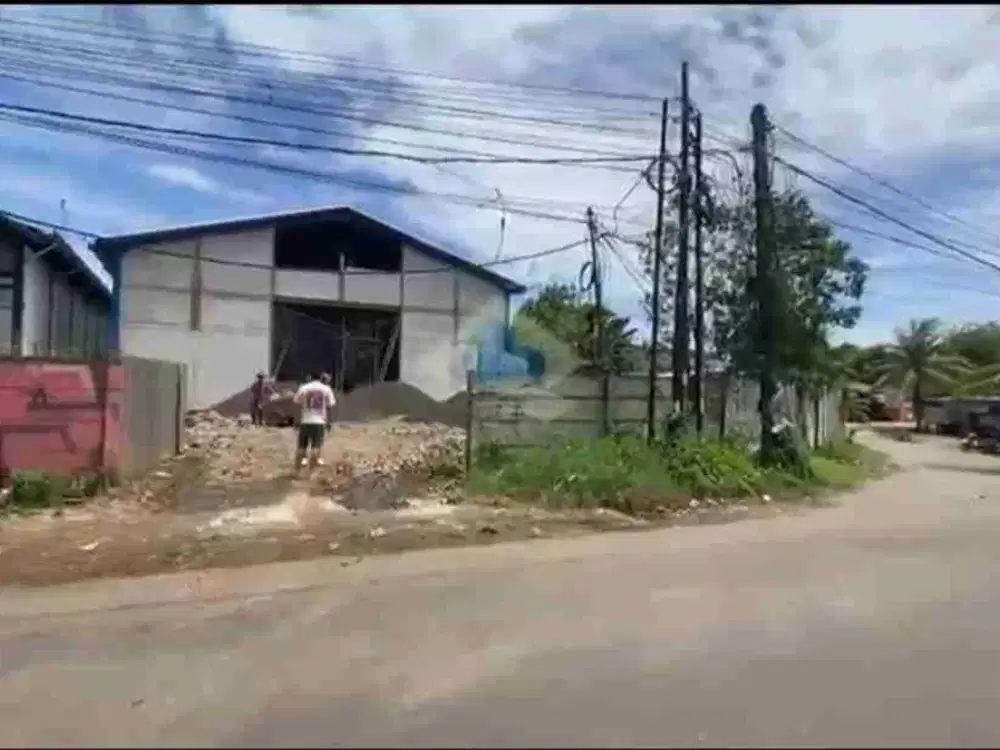 Dijual tanah dan gudang Jl. Raya PLP - Curug, Tangerang, 2500 m2, SHM