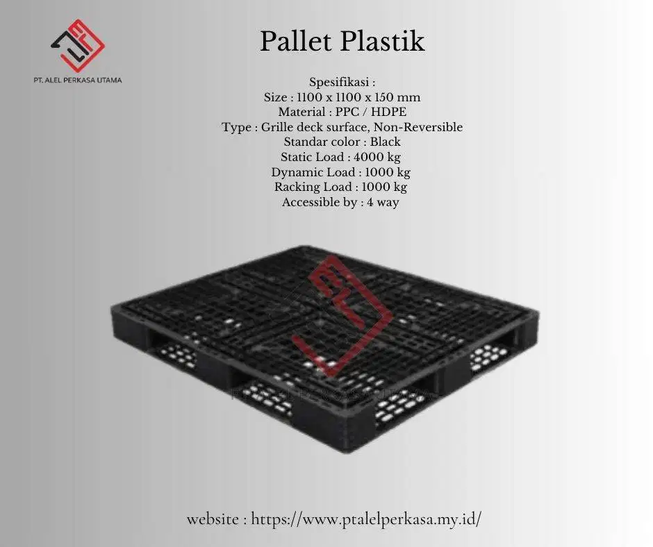 Pallet Plastik Grille Deck Surface Non-Reversible