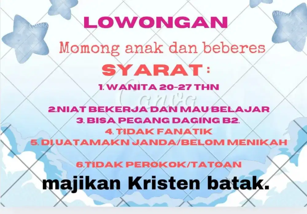 Dicari ART + momong anak