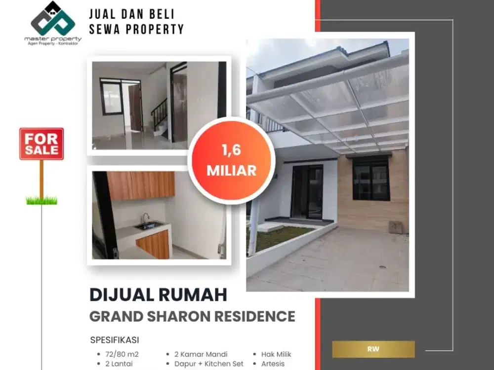 Jual rumah 2 lantai di Grand Sharon Residence Rancasari Bandung