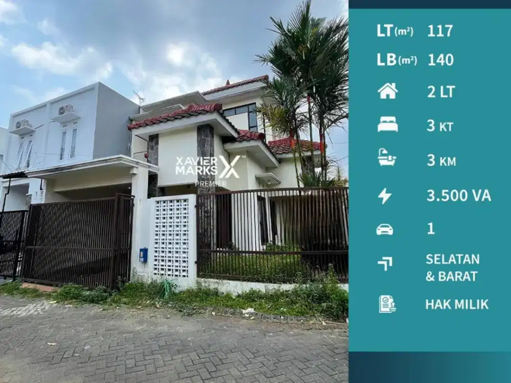 Dijual Rumah 2 Lantai Dekat UB di Raya Suhat Bunga Bunga  Malang