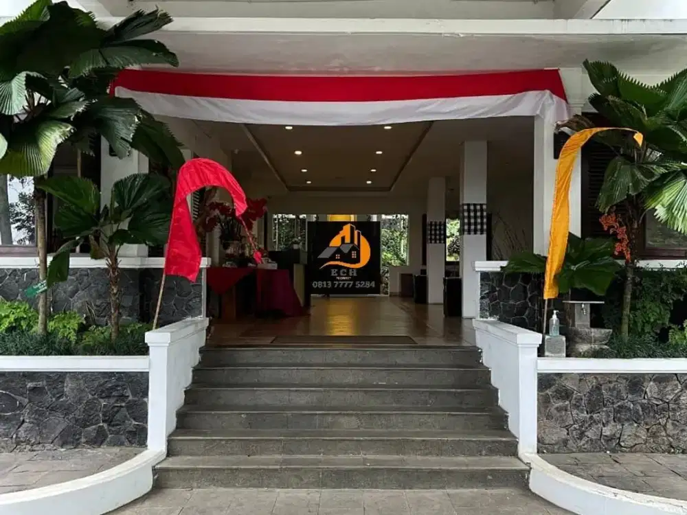 T39.Hotel Aktif Full Furnish Seluas 2,5Ha View Gunung di Sentul Puncak Bogor