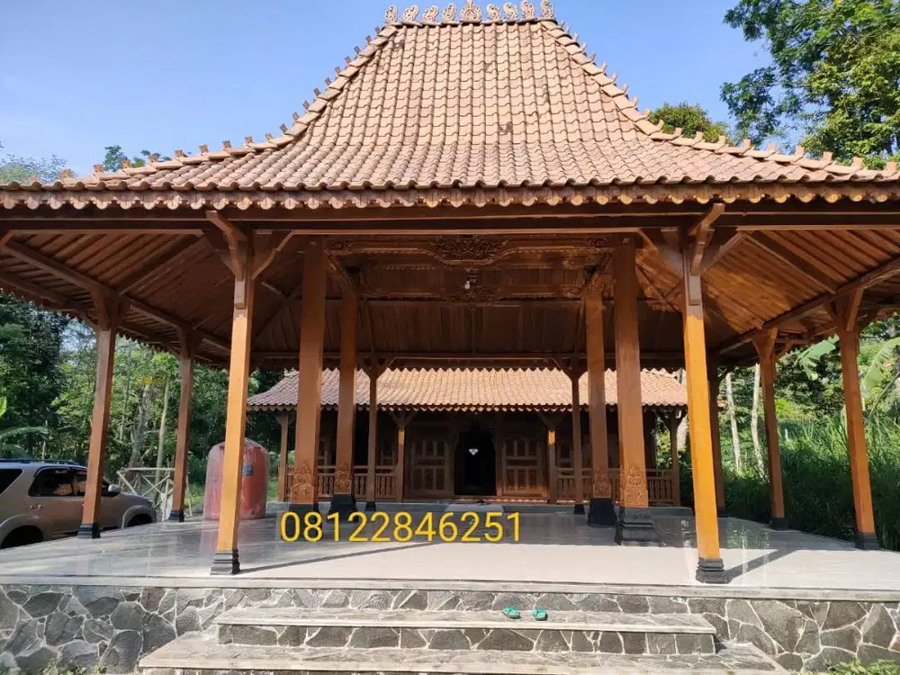 Jual Bangunan Pendopo Joglo Jati Ukir, Rumah Joglo dan rumah Limasan