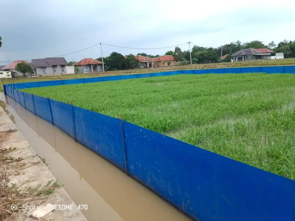Plastik Pagar Sawah, Fiber Sawah Warna Biru Berkualitas