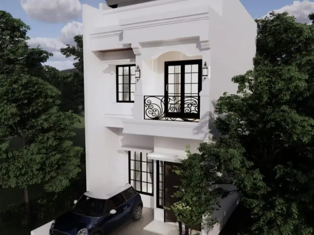 Rumah American Classic di Cluster Pondok Kopi Jakarta Timur