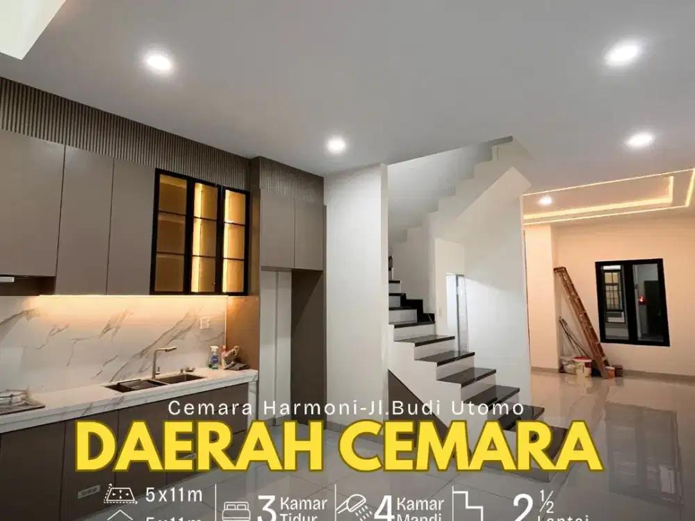 Dijual Rumah Baru Siap Huni di Komplek Cemara Harmoni Jalan Budi Utomo - Cemara