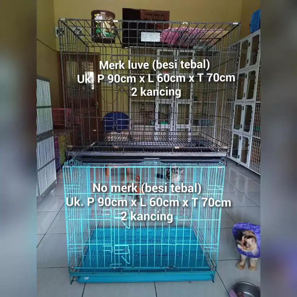 Kandang kucing lipat besi 90cm