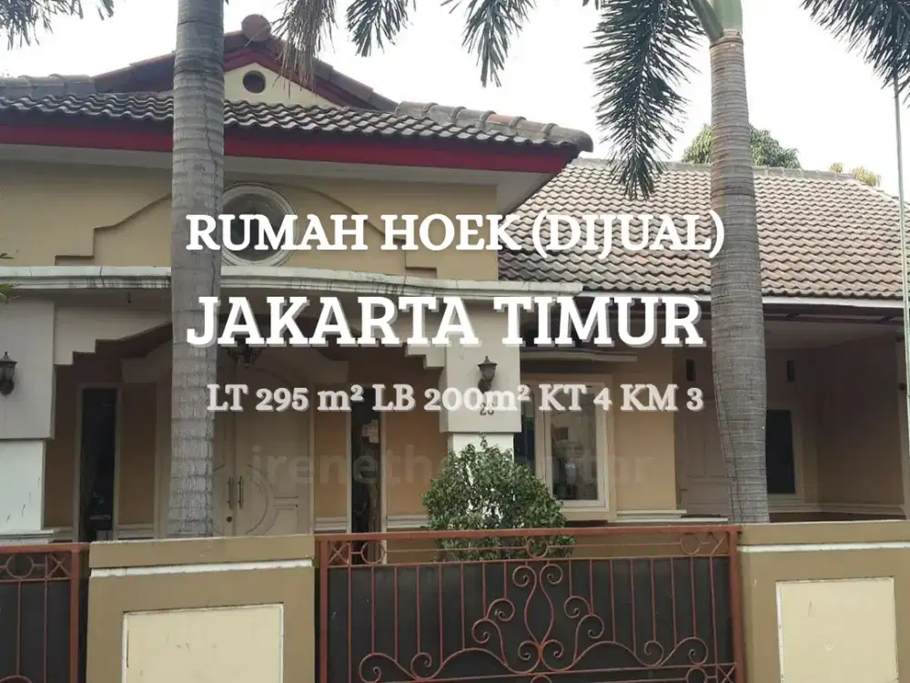 Dijual Rumah Hoek diJakarta Timur