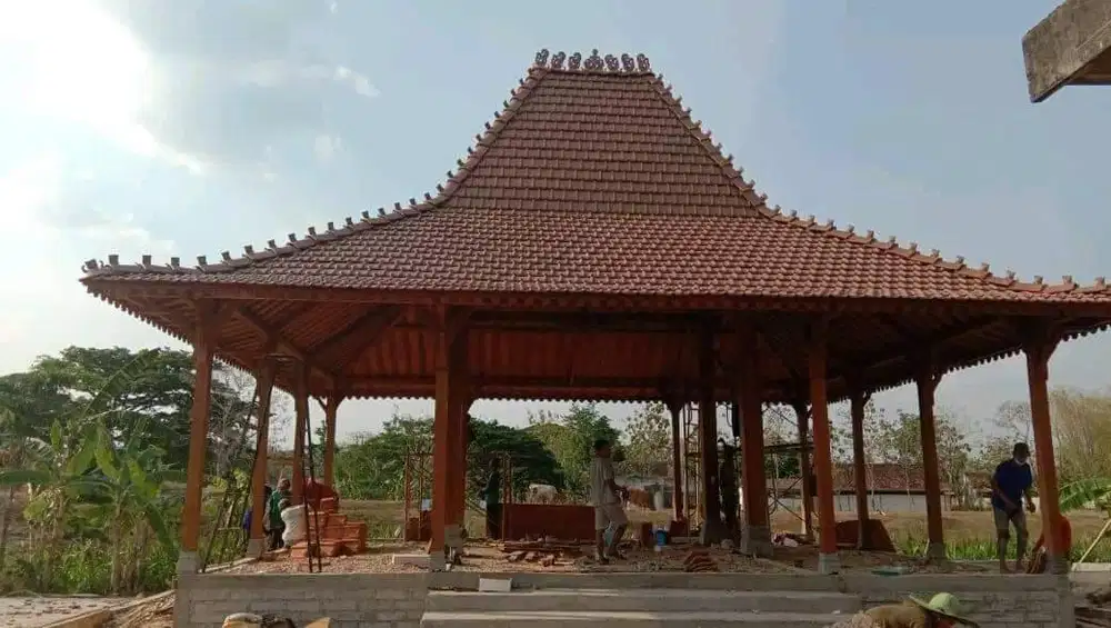 Pendopo Joglo kayu Jati, rumah adat jawa joglo dan limasan
