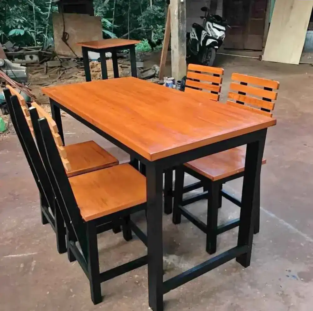 di juwal meja kursi lestoran 1 set kursi 4 meja 1