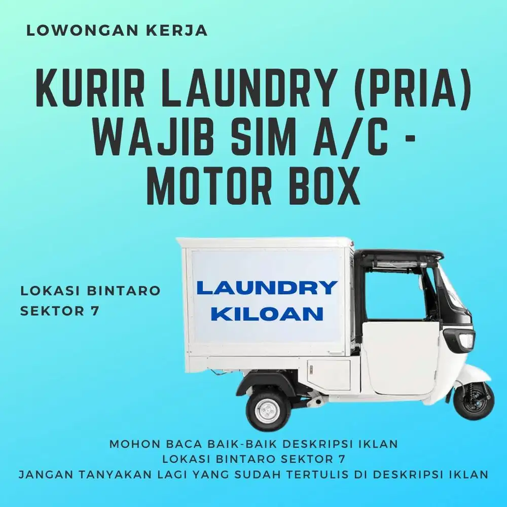 Kurir Motor TVS BOX Laundry Kiloan