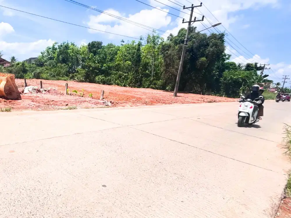 Tanah pinggir jalan utama mata merah palembang