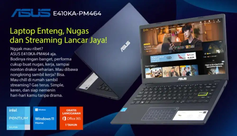 Asus E410KA-PM464 Intel Pentium Silver N6000, 128GB SSD Windows 11