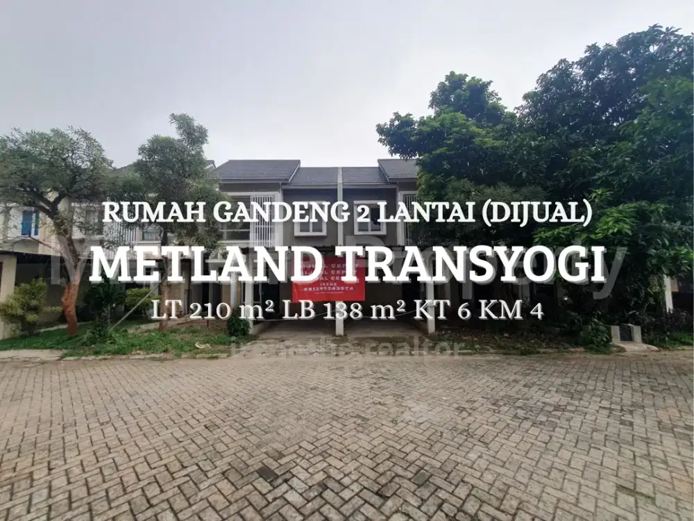 Dijual Rumah Gandeng diMetland Transyogi