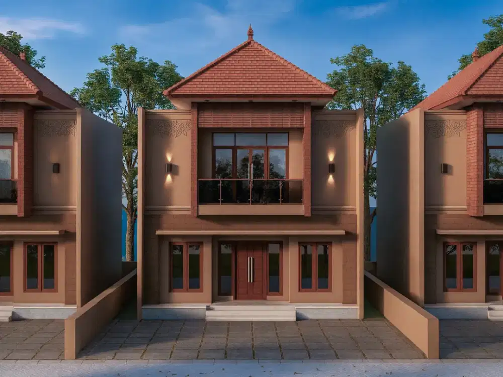 Dekat SMAN 1 Godean, Rumah Gaya Bali 2 Lantai Dijual