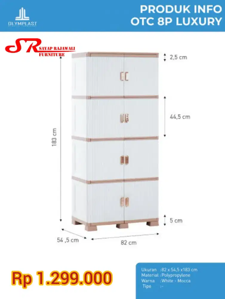 Berbagai Lemari Plastik Luxury Series Olymplast Murah Jogja (Ars)