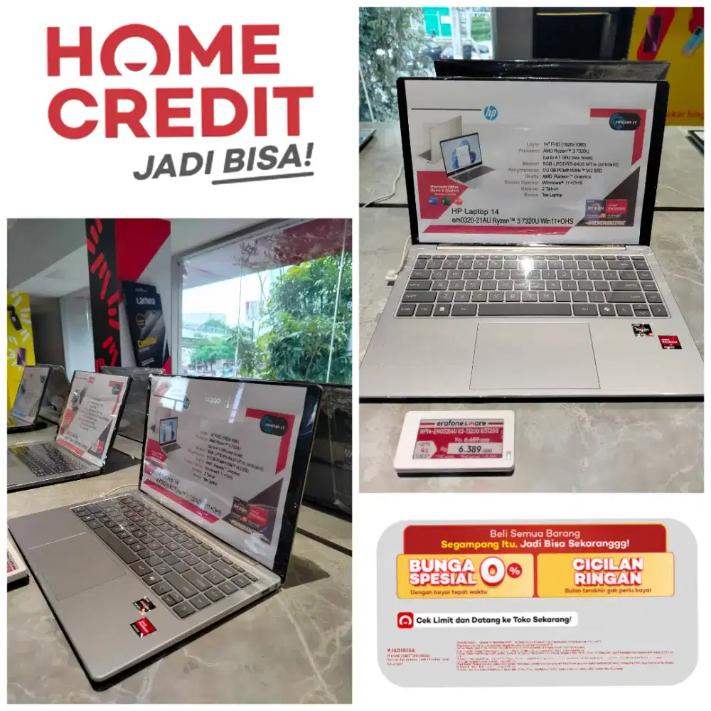 PROMO LAPTOP HP 14 RAYZEN 3 MEMORI 8/512 GB