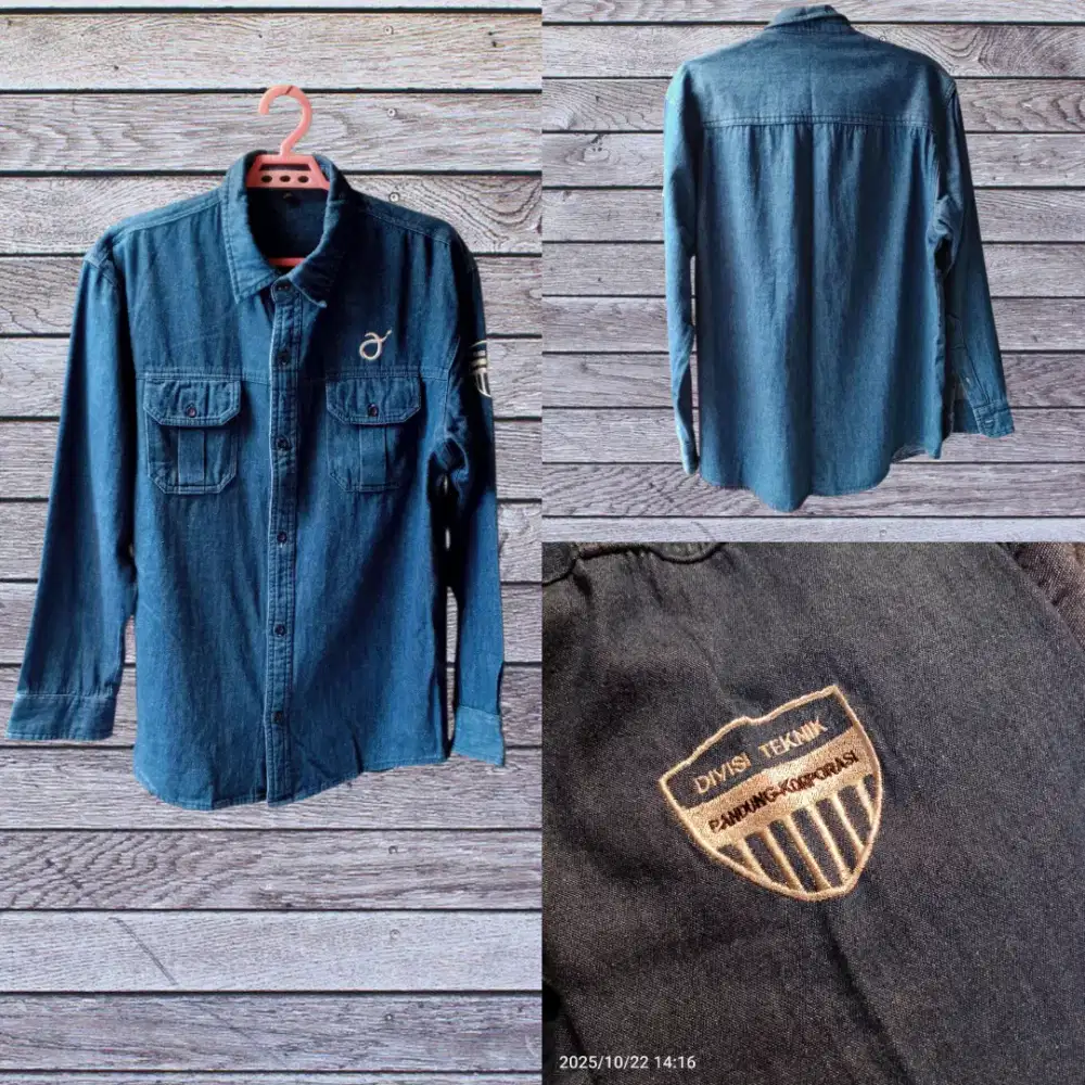 Harga PAS Kemeja Denim Pria size M dewasa dapat bonus