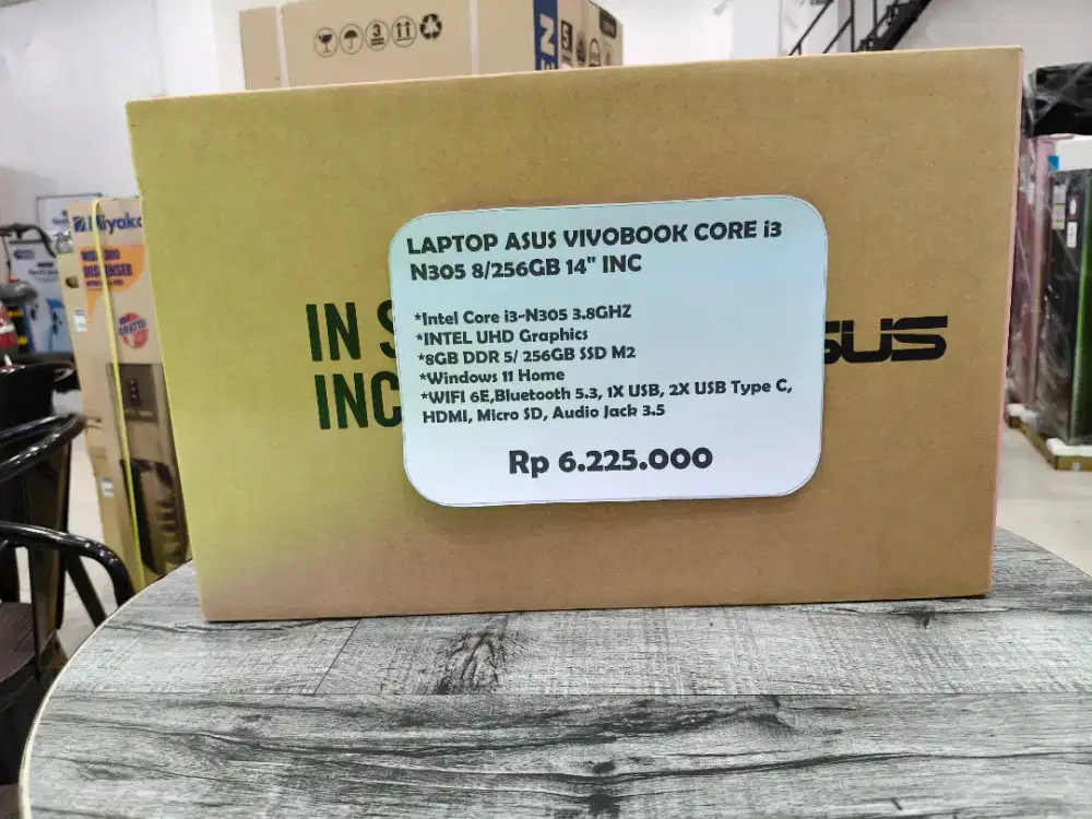 Laptop Asus Vivobook Core i3 N305 Ram 8GB/SSD 256GB