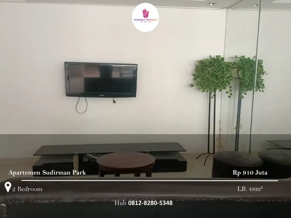 Dijual Apartement Sudirman Park 2BR Furnished View Selatan