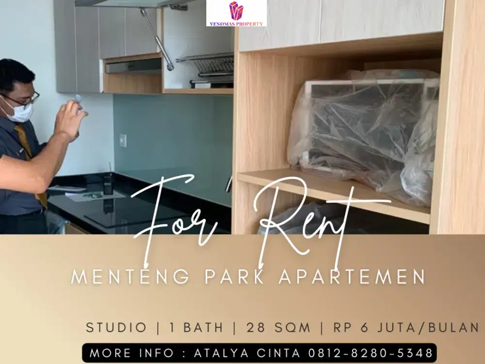 Disewakan Apartment Menteng Park Type Studio Semi Furnished View Monas