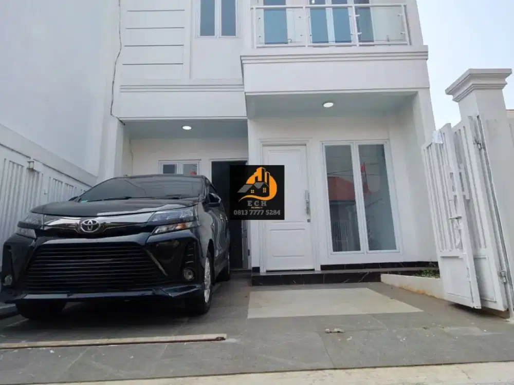 T40.Rumah Baru 2,5Lantai Rooftop Dalam Komplek Di Pondok Kelapa jaktim
