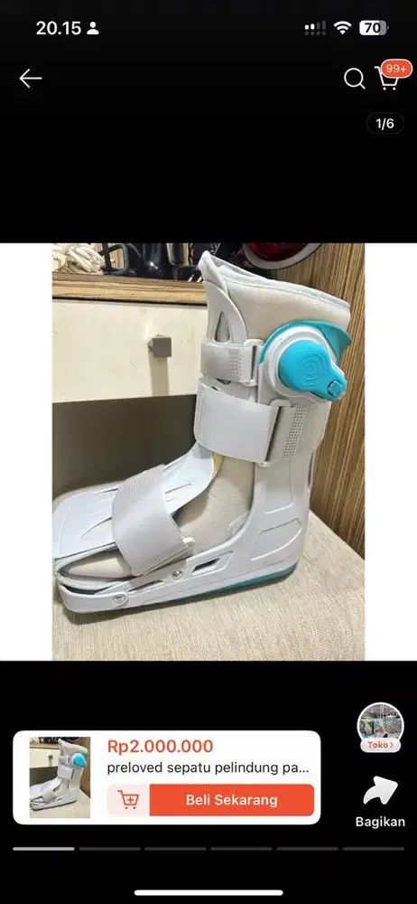 Sepatu pelindung patah tulang retak tulang D1 walker short