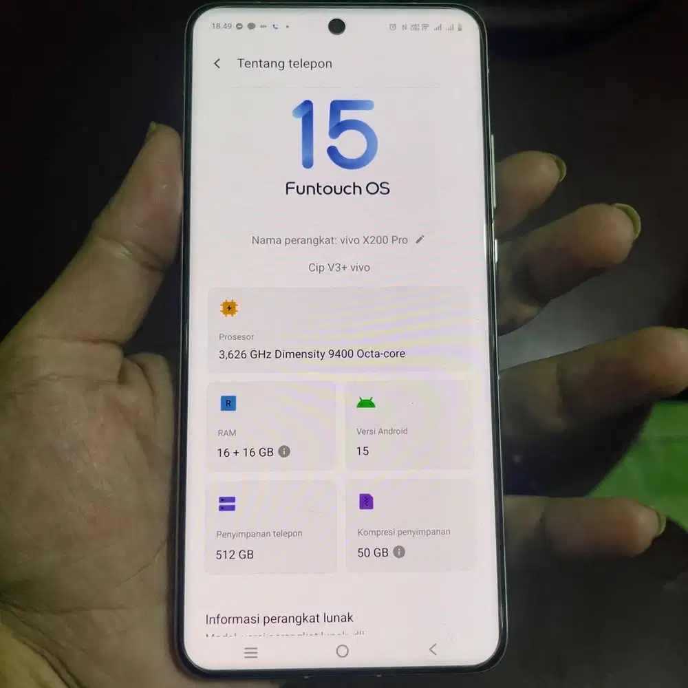Vivo x200 pro ram 16 / 512 resmi full ori garansi januari 2027