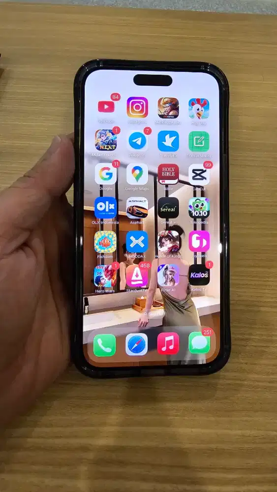 Iphone 15 Promax 256 GB Titanium Blue Mulus Like New