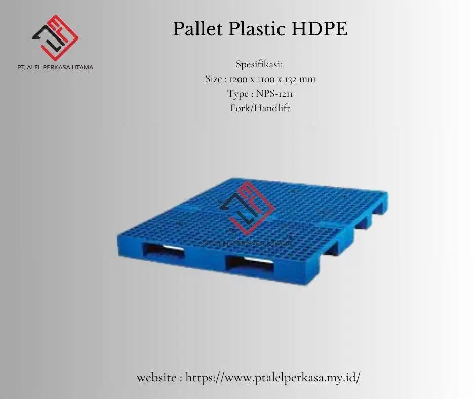Pallet Plastik HDPE NPS-1211 Ukuran 1200x1100x132mm