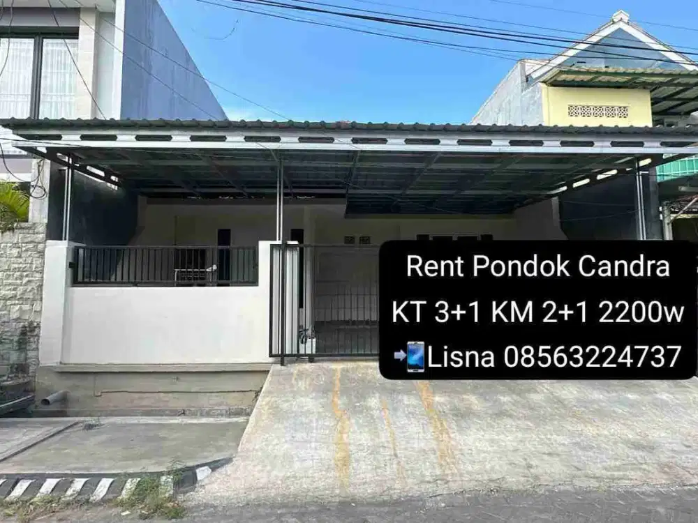 Rumah Disewakan di Pondok Candra