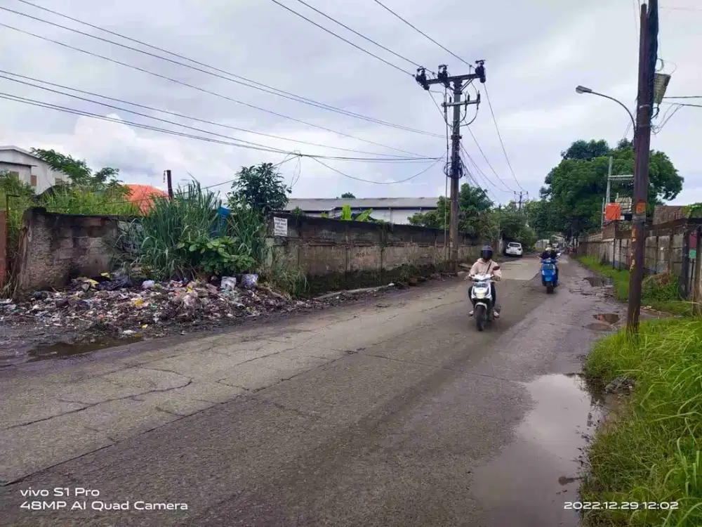 Disewa Cepat Tanah Akses Container di Pinggir Jalan Raya Curug Cukanggalih Tangerang