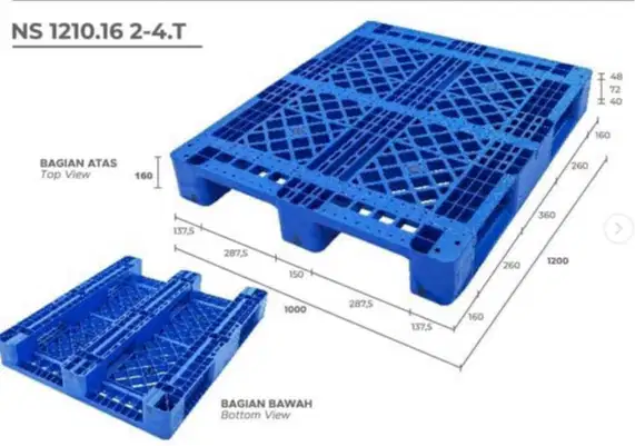 PALLET PLASTIK 1200 x 1000 x 160mm