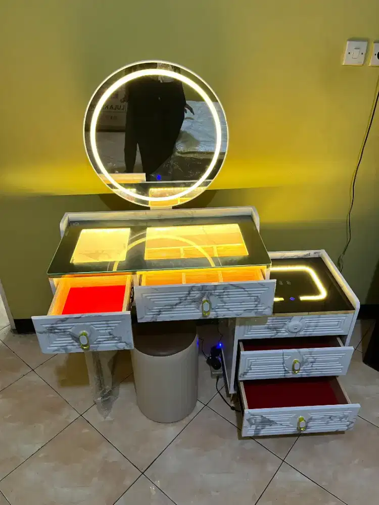 READY MEJA RIAS LED + BL IMPORT BLUETOOTH TERMURAH TERLARIS SALE