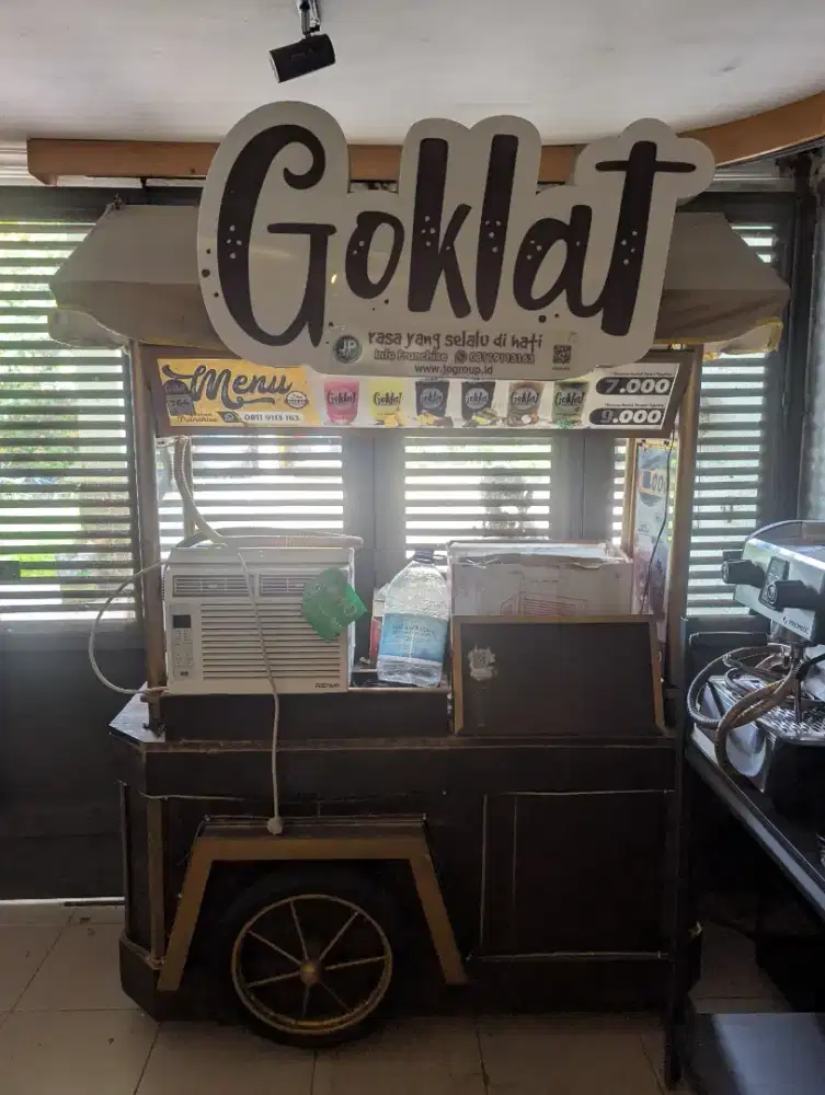 Jual cepat booth gerobak coklat kopi