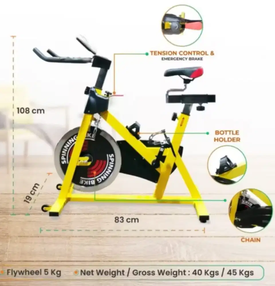 Sepeda Statis Spinning Bike OB FIT 1001