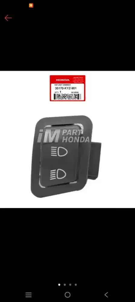 Tombol Dimer Jauh Dekat Revo Blade 110 Spacy Vario 125 Old Supra X 125