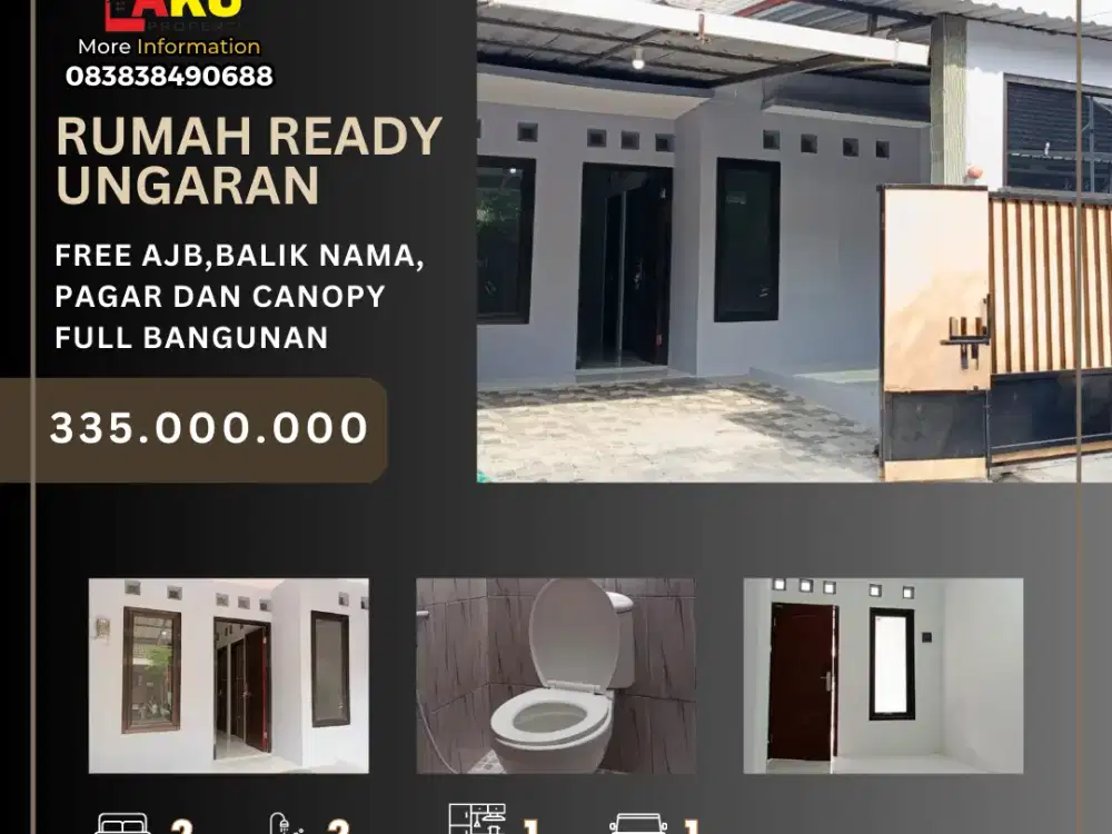 Rumah Siap Huni di Dekat Cafe Janji Jiwa Ungaran Timur