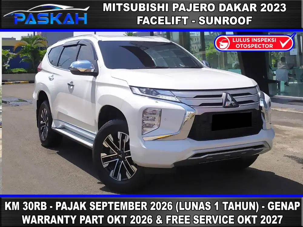 SUNROOF Km=30k TAX=2026-SEPT GENAP MITSUBISHI NEW PAJERO DAKAR 2023