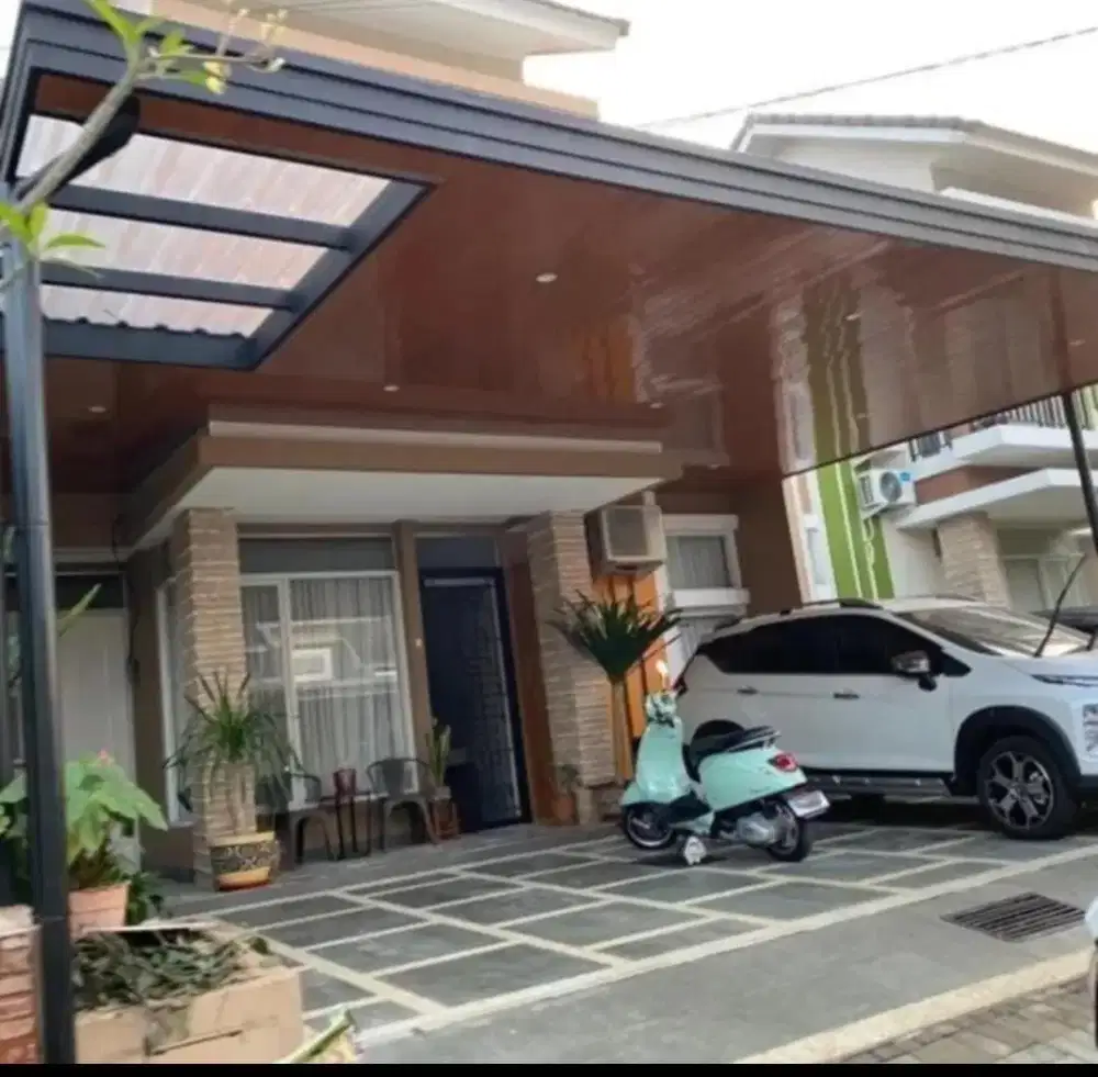 Canopy alderon, canopy kaca, solarflat, spandek bajaringan, atap pvc