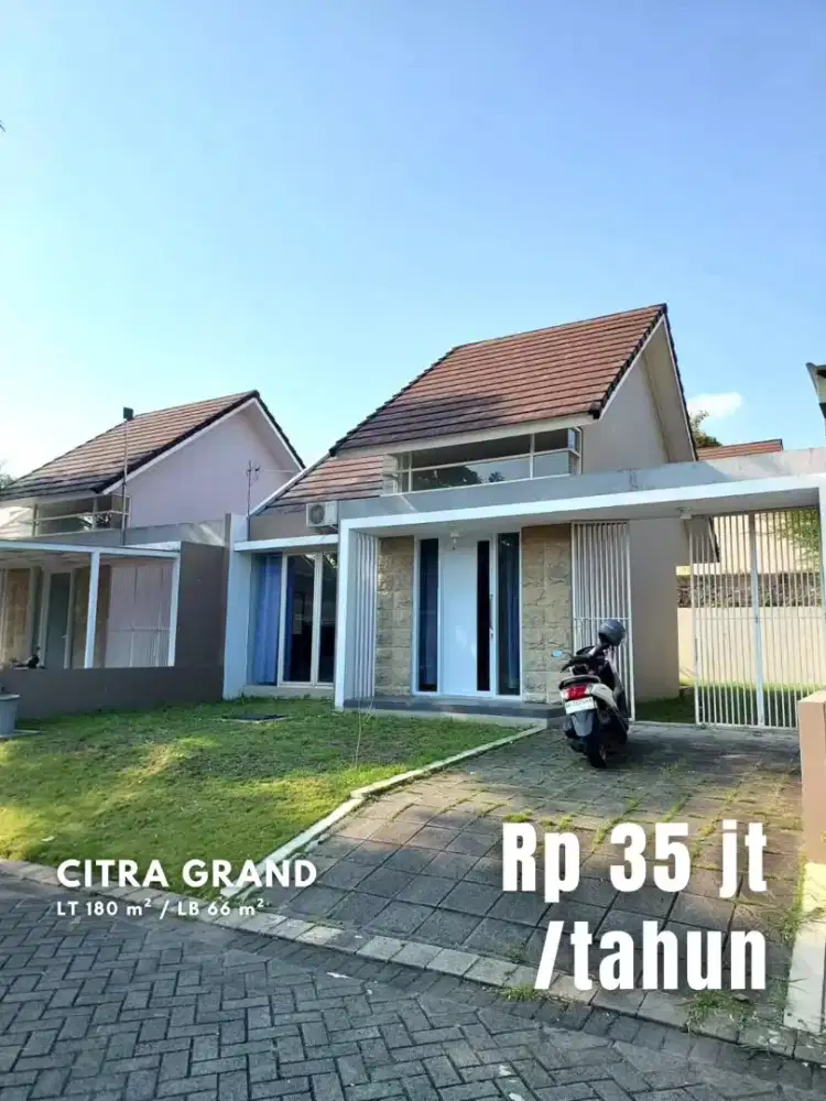 Disewakan Rumah Halaman Luas di Citra Grand Mutiara