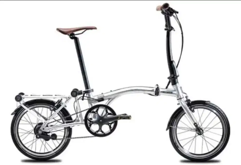 Sepeda lipat merk trifold 7 warna silver