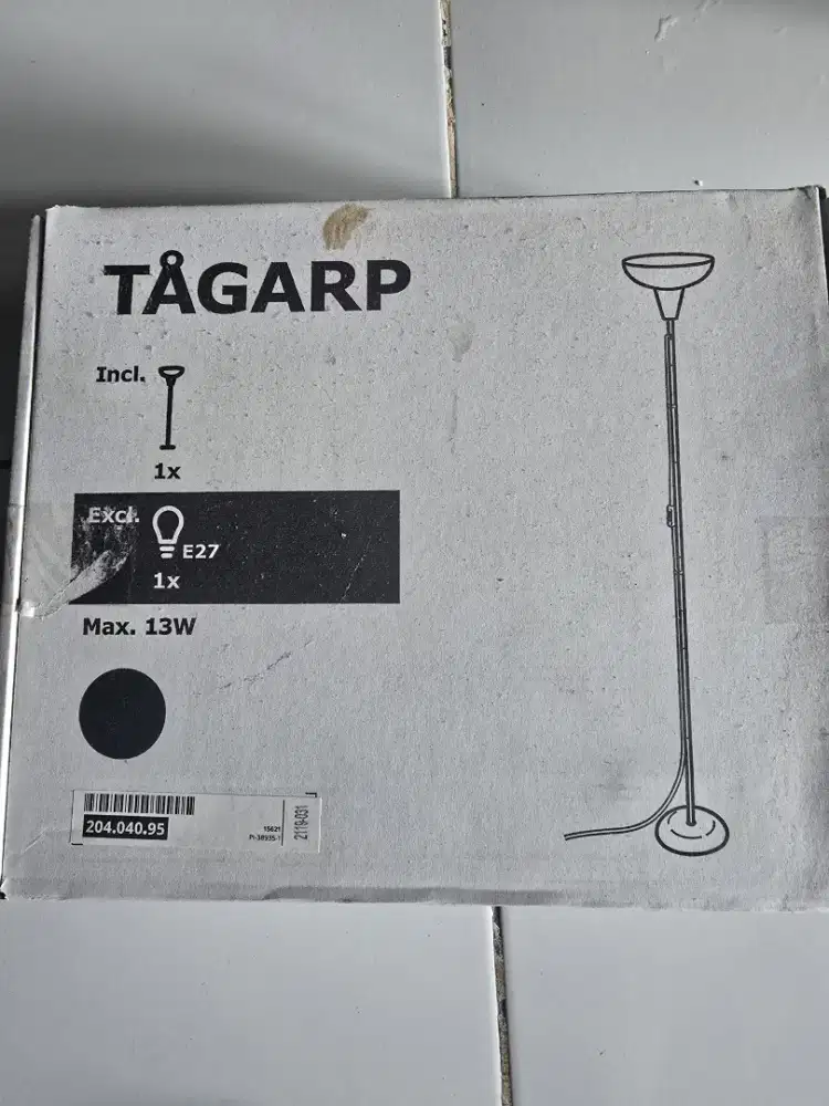 Lampu Baca Sorot Atas Hitam Putih (Tagarp, IKEA)